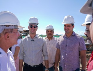 Governador em exercício inspeciona obras de construção do Hospital de Trauma e de reforma e ampliação de unidades de saúde em Patos