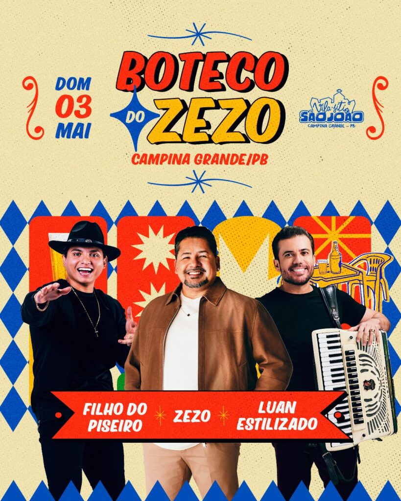 Boteco do Zezo chega pela primeira vez a Campina Grande neste domingo na Vila Sítio São João