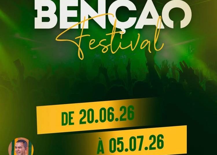 Pastor Luciano Breno confirma Festival Cantinho da Benção acontecerá de 20 de junho a 5 de julho na Praça da Bandeira
