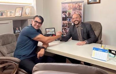Saulo Germano recebe André Gadelha e destaca diálogo em torno das eleições para o Senado