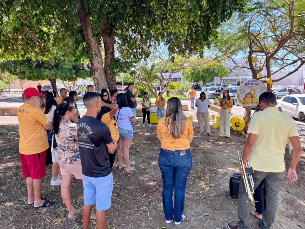Setembro Amarelo: CAPS Tozinho Gadelha promove ação de valorização da vida na Praça do Bom Jesus, em Sousa
