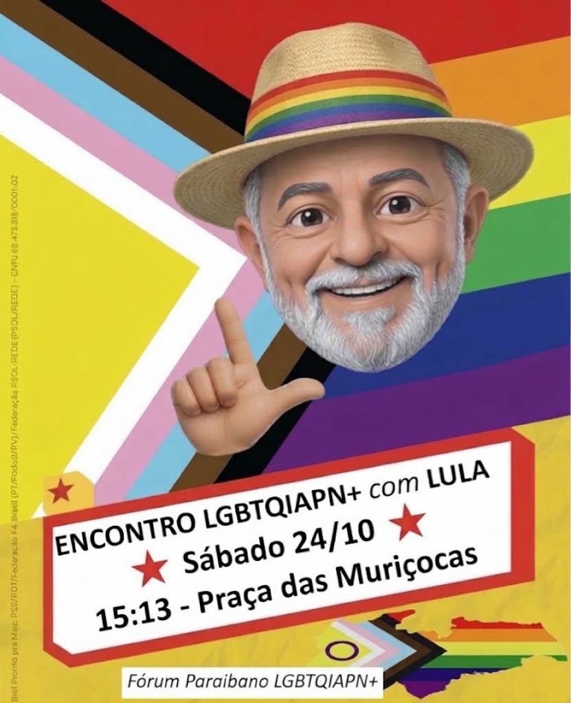 Comunidade LGBTQIAPN+ participa de mobilização em defesa da reeleição de Lula em João Pessoa